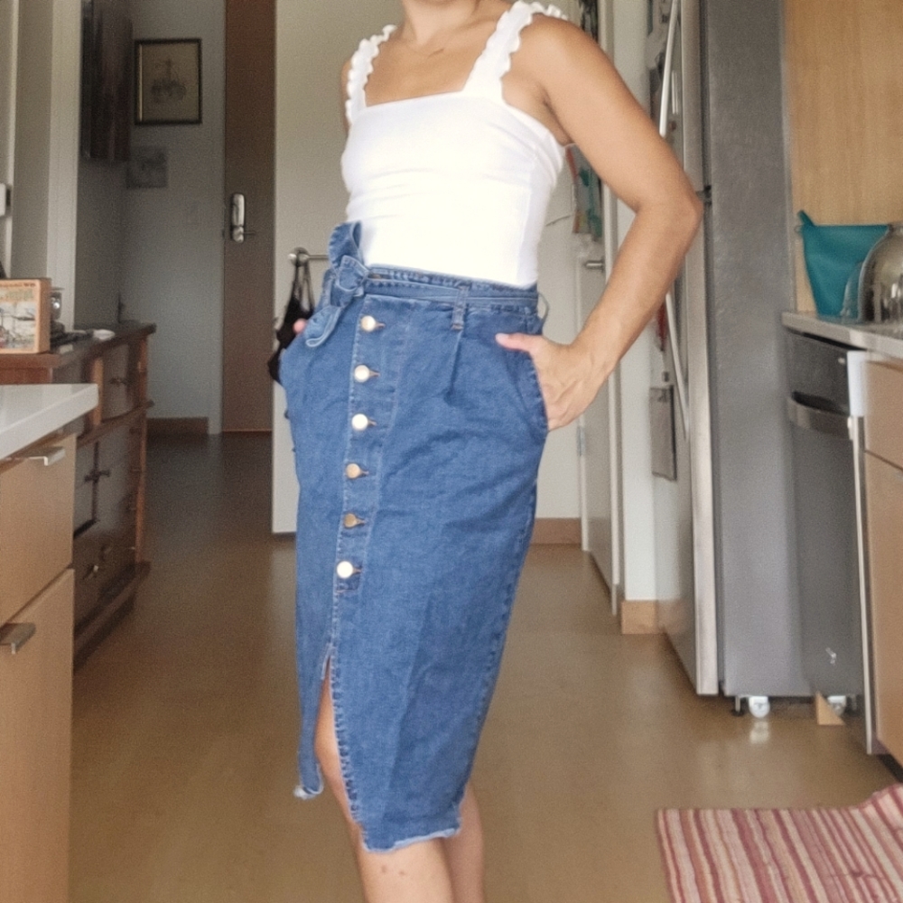 Velvet Heart Denim pencil skirt